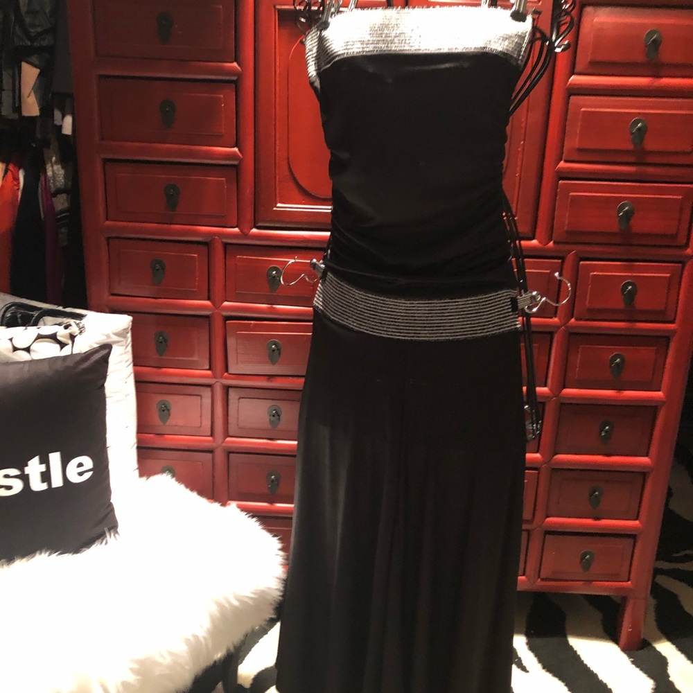 Black jumpsuit capri length, very cute!